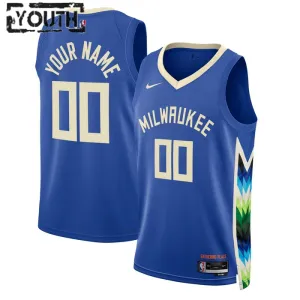 Nike Dječji Dres Milwaukee Bucks Personalizacija City Edition 2022/23 Swingman