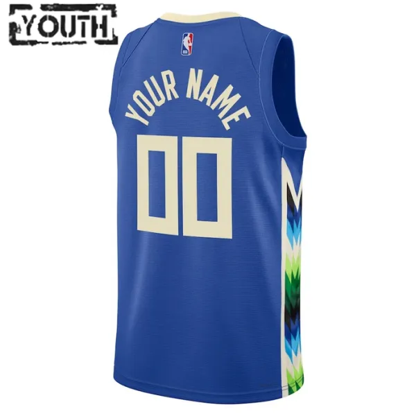 Nike Dječji Dres Milwaukee Bucks Personalizacija City Edition 2022/23 Swingman