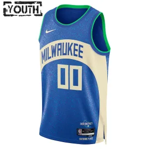 Nike Dječji Dres Milwaukee Bucks Personalizacija City Edition 2023/24 Swingman