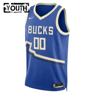 Nike Dječji Dres Milwaukee Bucks Personalizacija City Edition 2024/25 Swingman Plava
