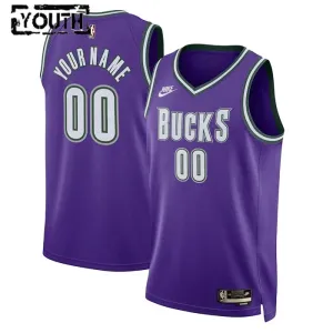 Nike Dječji Dres Milwaukee Bucks Personalizacija Classic Edition 2022/23 Swingman Ljubičasta