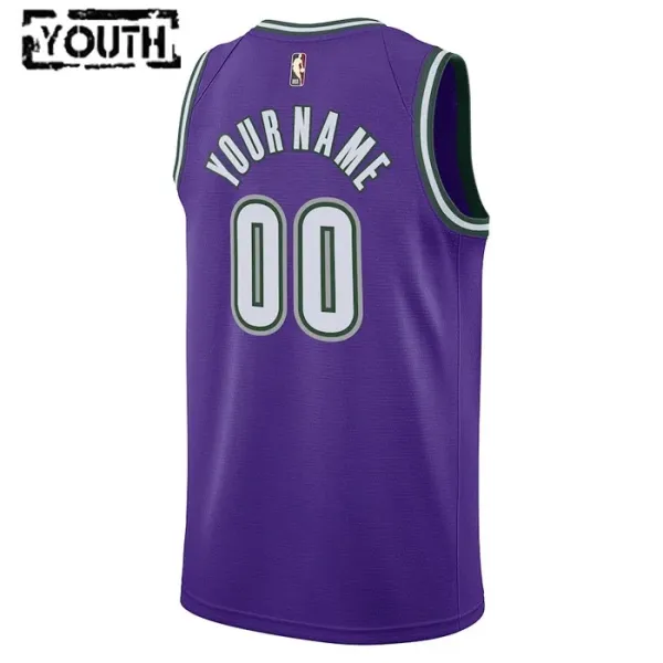 Nike Dječji Dres Milwaukee Bucks Personalizacija Classic Edition 2022/23 Swingman Ljubičasta
