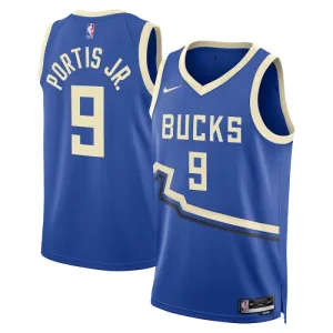Nike Muški Dres Milwaukee Bucks Bobby Portis JR City Edition 2024/25 Swingman Plava