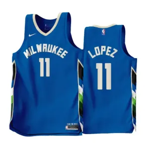Nike Muški Dres Milwaukee Bucks Brook Lopez 11 City Edition 2022/23 Swingman Plava