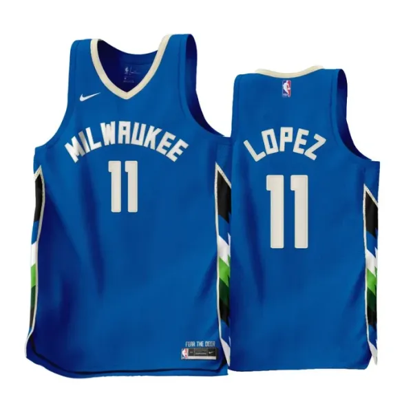 Nike Muški Dres Milwaukee Bucks Brook Lopez 11 City Edition 2022/23 Swingman Plava Nike Muški Dres Milwaukee Bucks Brook Lopez 11 City Edition 2022/23 Swingman Plava