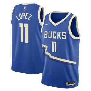 Nike Muški Dres Milwaukee Bucks Brook Lopez City Edition 2024/25 Swingman Plava