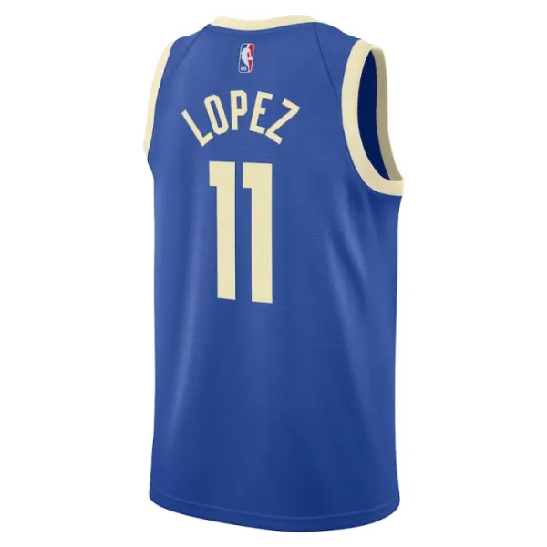 Nike Muški Dres Milwaukee Bucks Brook Lopez City Edition 2024/25 Swingman Plava