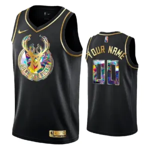 Nike Muški Dres Milwaukee Bucks Diamond Edition Personalizacija Swingman Crna