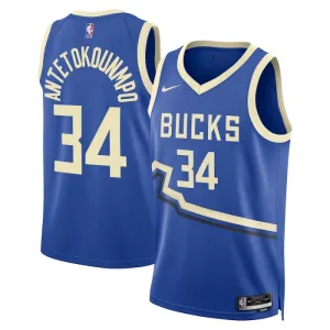 Nike Muški Dres Milwaukee Bucks Giannis Antetokounmpo City Edition 2024/25 Swingman Plava