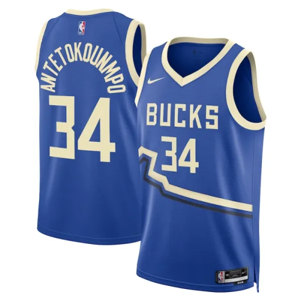 Nike Muški Dres Milwaukee Bucks Giannis Antetokounmpo City Edition 2024/25 Swingman Plava Nike Muški Dres Milwaukee Bucks Giannis Antetokounmpo City Edition 2024/25 Swingman Plava