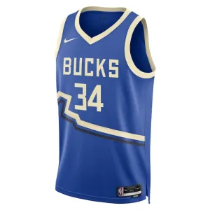 Nike Muški Dres Milwaukee Bucks Giannis Antetokounmpo City Edition 2024/25 Swingman Plava