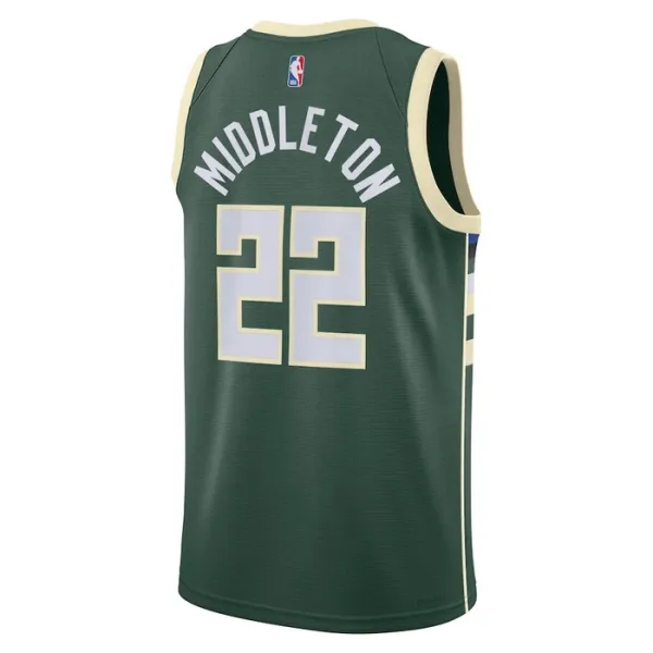 Nike Muški Dres Milwaukee Bucks Khris Middleton 22 Icon Edition Swingman Zelena