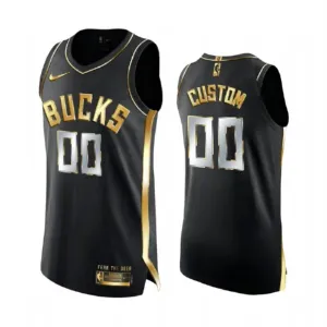 Nike Muški Dres Milwaukee Bucks Limited Personalizacija Golden Edition Swingman Crna