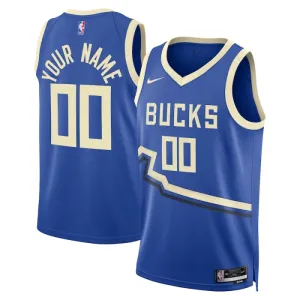 Nike Muški Dres Milwaukee Bucks Personalizacija City Edition 2024/25 Swingman Plava
