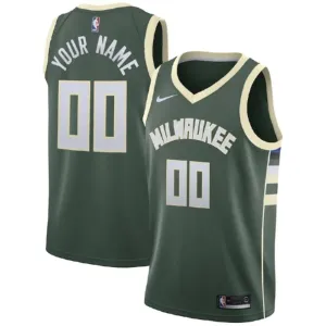 Nike Muški Dres Milwaukee Bucks Personalizacija Icon Edition Swingman Zelena