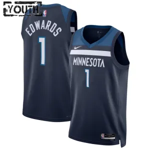 Nike Dječji Dres Minnesota Timberwolves Anthony Edwards 1 Icon Edition Swingman Navy
