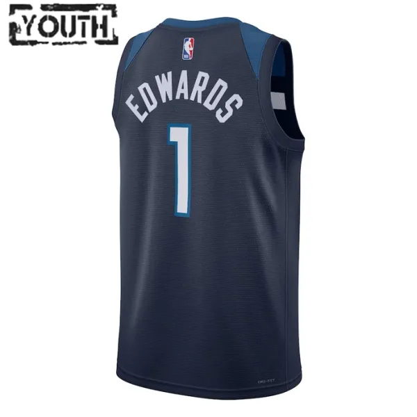 Nike Dječji Dres Minnesota Timberwolves Anthony Edwards 1 Icon Edition Swingman Navy