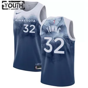Nike Dječji Dres Minnesota Timberwolves Karl Anthony Towns 32 City Edition 2023/24 Swingman Plava