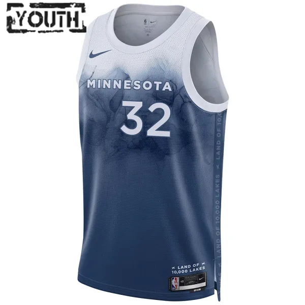 Nike Dječji Dres Minnesota Timberwolves Karl Anthony Towns 32 City Edition 2023/24 Swingman Plava