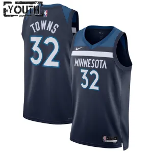Nike Dječji Dres Minnesota Timberwolves Karl Anthony Towns 32 Icon Edition Swingman Navy