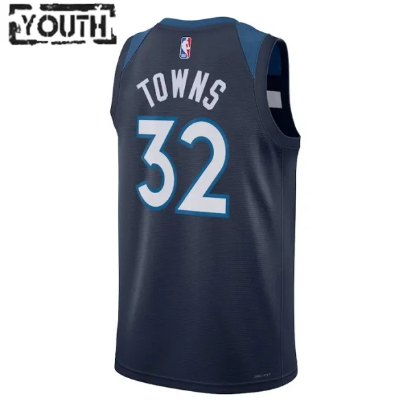 Nike Dječji Dres Minnesota Timberwolves Karl Anthony Towns 32 Icon Edition Swingman Navy