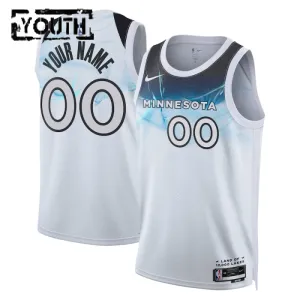 Nike Dječji Dres Minnesota Timberwolves Personalizacija City Edition 2024/25 Swingman Bijela