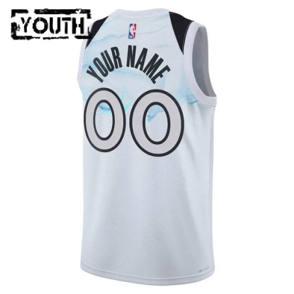 Nike Dječji Dres Minnesota Timberwolves Personalizacija City Edition 2024/25 Swingman Bijela