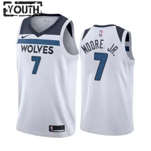 Nike Dječji Dres Minnesota Timberwolves Wendell Moore JR 7 Association Edition Swingman Bijela
