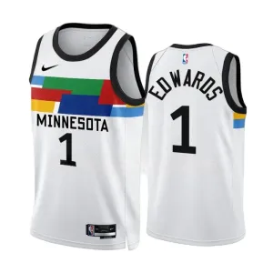 Nike Muški Dres Minnesota Timberwolves Anthony Edwards 1 City Edition 2022/23 Swingman Bijela