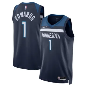 Nike Muški Dres Minnesota Timberwolves Anthony Edwards 1 Icon Edition Swingman Navy