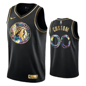 Nike Muški Dres Minnesota Timberwolves Diamond Edition Personalizacija Swingman Crna