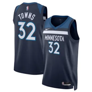 Nike Muški Dres Minnesota Timberwolves Karl Anthony Towns 32 Icon Edition Swingman Navy
