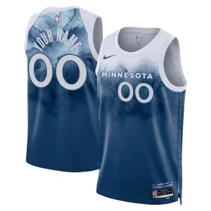 Nike Muški Dres Minnesota Timberwolves Personalizacija City Edition 2023/24 Swingman Plava