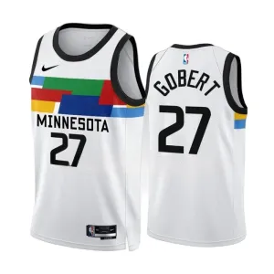 Nike Muški Dres Minnesota Timberwolves Rudy Gobert 27 City Edition 2022/23 Swingman Bijela
