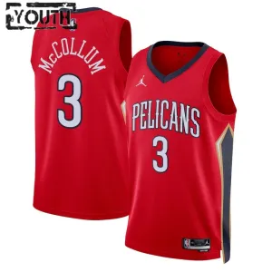 Dječji Dres New Orleans Pelicans Jordan CJ Mccollum 3 Statement Edition Swingman Crvena
