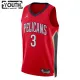 Dječji Dres New Orleans Pelicans Jordan CJ Mccollum 3 Statement Edition Swingman Crvena