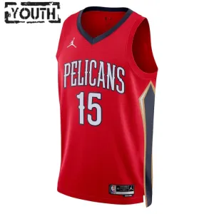 Dječji Dres New Orleans Pelicans Jordan Jose Alvarado 15 Statement Edition Swingman Crvena