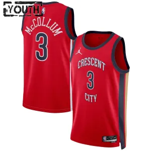 Jordan Dječji Dres New Orleans Pelicans CJ McCollum Statement Edition 2023/24 Swingman Crvena