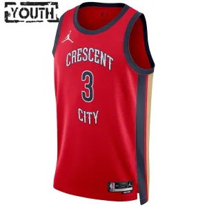Jordan Dječji Dres New Orleans Pelicans CJ McCollum Statement Edition 2023/24 Swingman Crvena