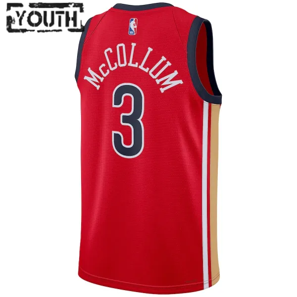 Jordan Dječji Dres New Orleans Pelicans CJ McCollum Statement Edition 2023/24 Swingman Crvena