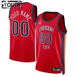 Jordan Dječji Dres New Orleans Pelicans Personalizacija Statement Edition 2023/24 Swingman Crvena
