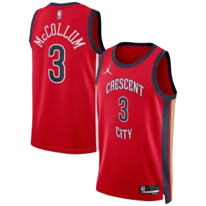 Jordan Muški Dres New Orleans Pelicans CJ McCollum Statement Edition 2023/24 Swingman Crvena