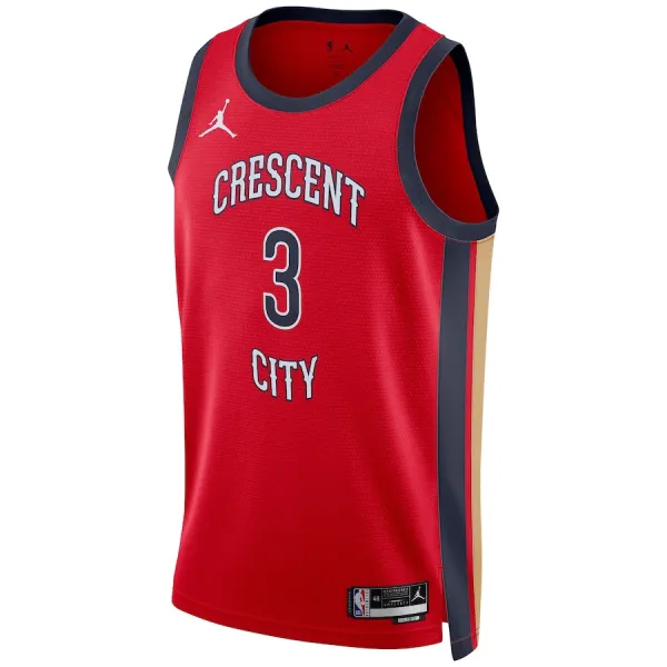 Jordan Muški Dres New Orleans Pelicans CJ McCollum Statement Edition 2023/24 Swingman Crvena