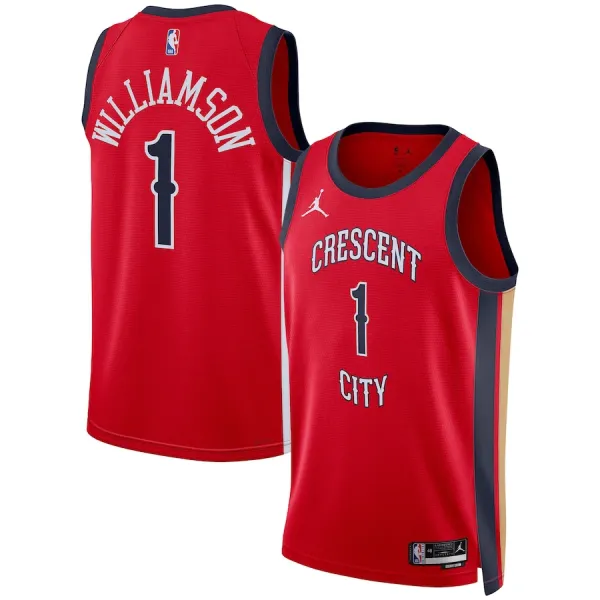 Jordan Muški Dres New Orleans Pelicans Zion Williamson Statement Edition 2023/24 Swingman Crvena Jordan Muški Dres New Orleans Pelicans Zion Williamson Statement Edition 2023/24 Swingman Crvena