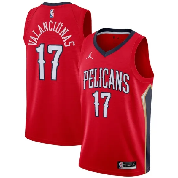 Muški Dres New Orleans Pelicans Jordan jonas valanciunas 17 Statement Edition Swingman Crvena Muški Dres New Orleans Pelicans Jordan jonas valanciunas 17 Statement Edition Swingman Crvena