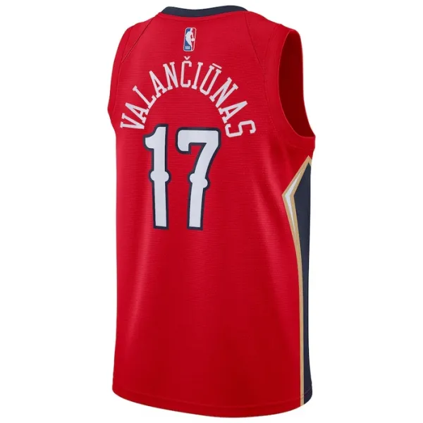 Muški Dres New Orleans Pelicans Jordan jonas valanciunas 17 Statement Edition Swingman Crvena