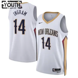 Nike Dječji Dres New Orleans Pelicans Brandon Ingram 14 Association Edition Swingman Bijela