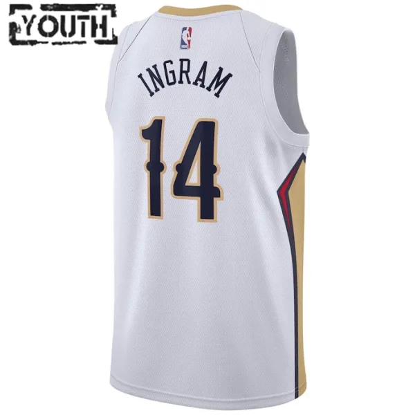 Nike Dječji Dres New Orleans Pelicans Brandon Ingram 14 Association Edition Swingman Bijela