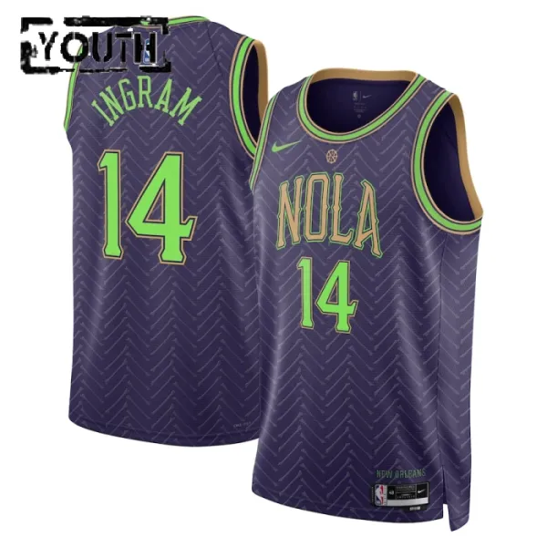 Nike Dječji Dres New Orleans Pelicans Brandon Ingram City Edition 2024/25 Swingman Ljubičasta
