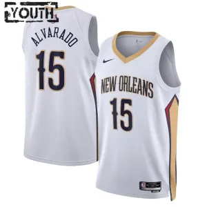 Nike Dječji Dres New Orleans Pelicans Jose Alvarado 15 Association Edition Swingman Bijela